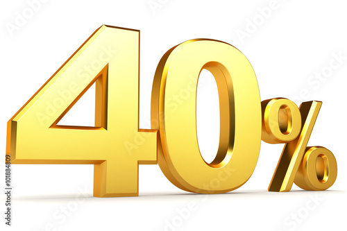 Golden percentage on a white background.