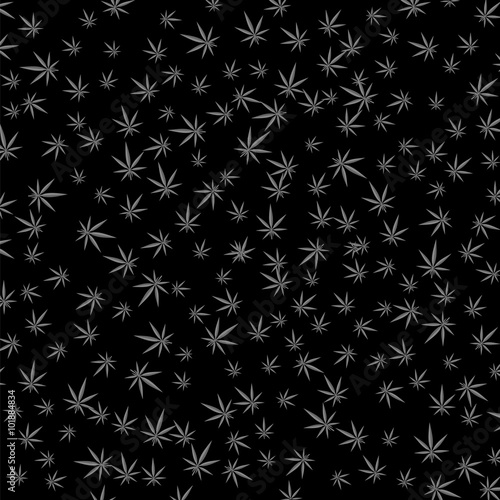 Gray Cannabis Leaves Background