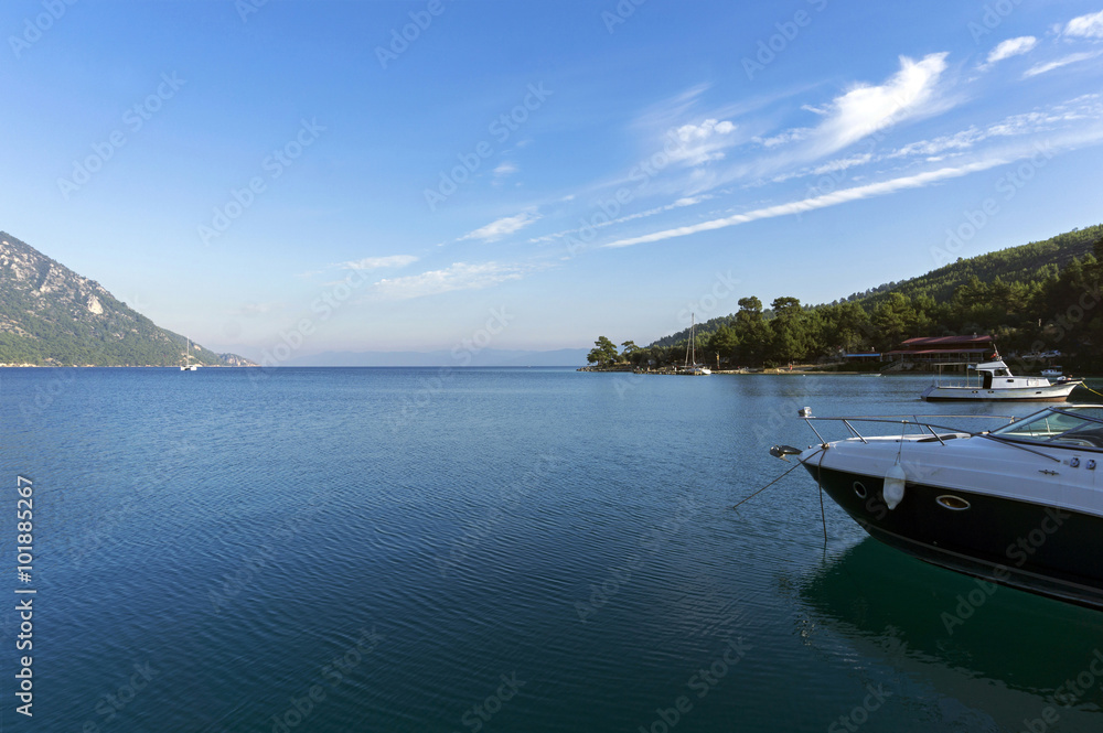 View from Gokova seaside Mugla Turkey