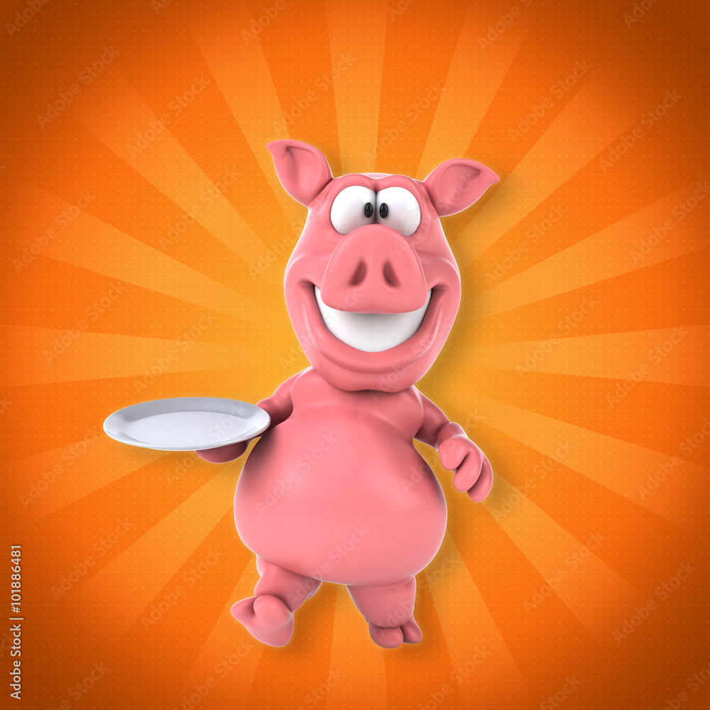 Fototapeta premium Fun pig