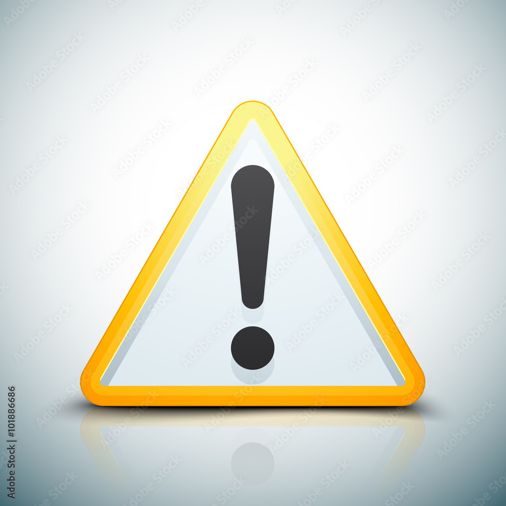 Exclamation danger sign Exclamation danger sign