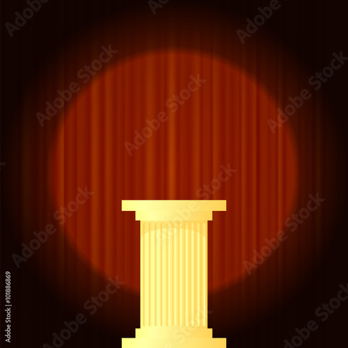 Yellow Marble Greek Column photo