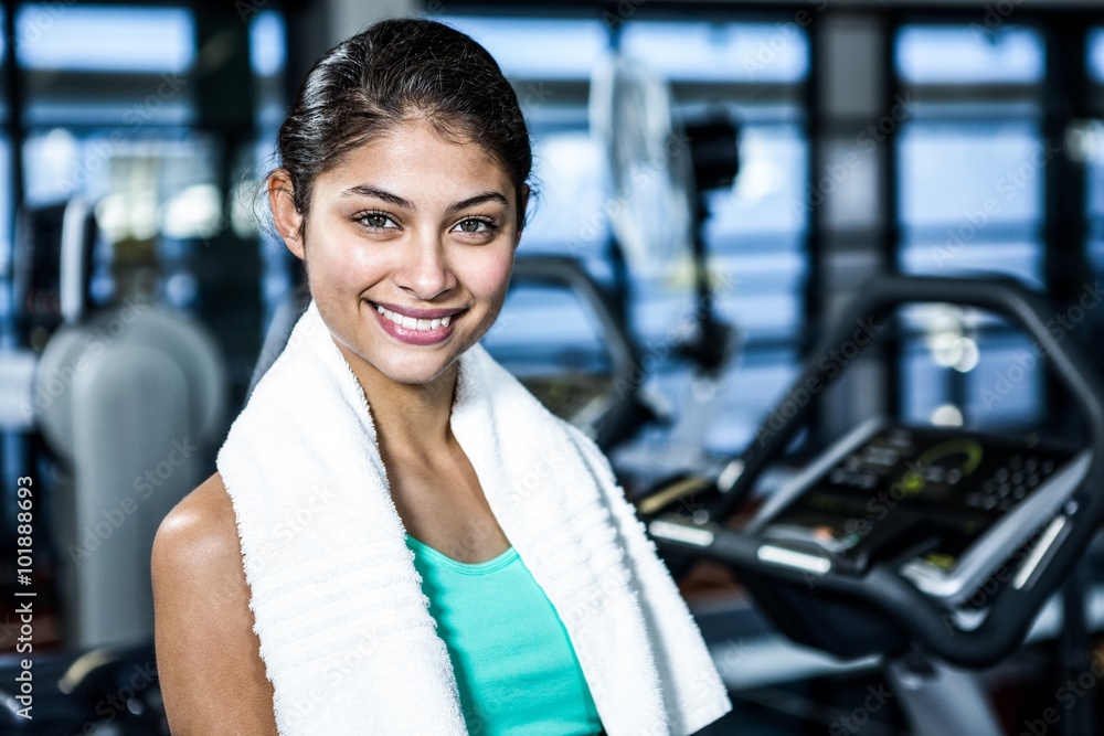 Portrait of smiling fit woman Portrait of smiling fit woman