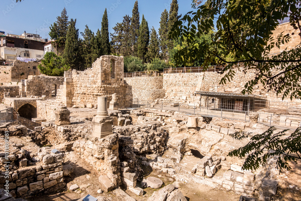 Remains of Bethesda Pool in Jerusalem