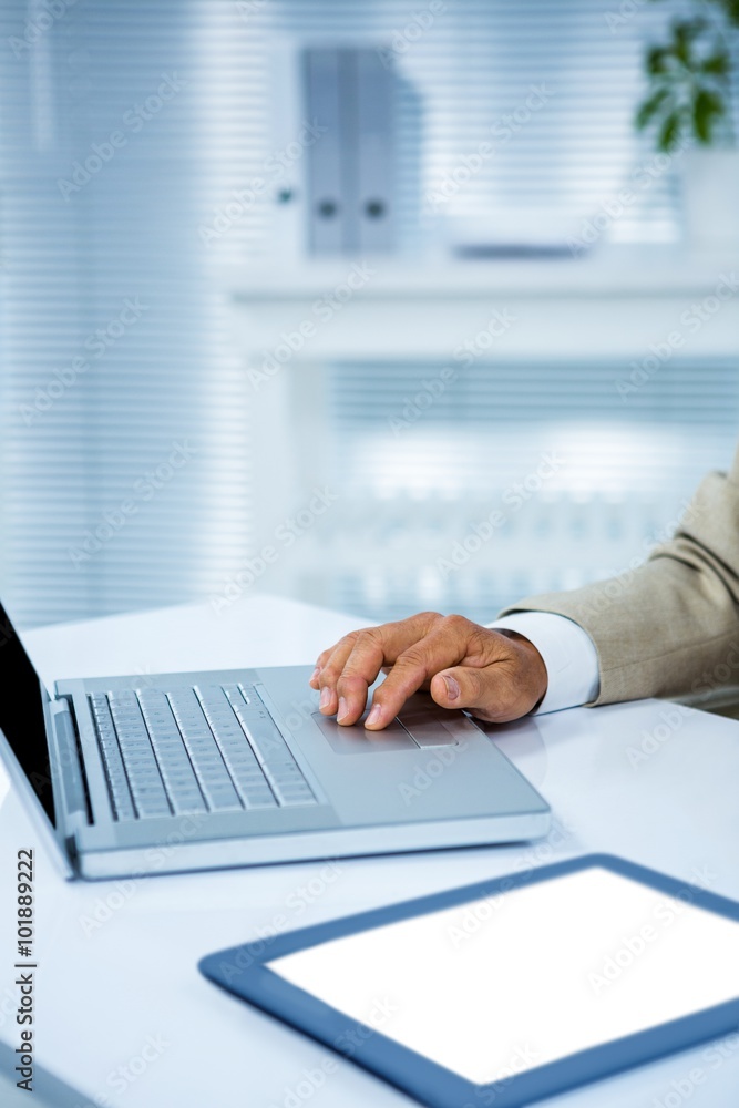 Close up view of a businessman desk Close up view of a businessman desk