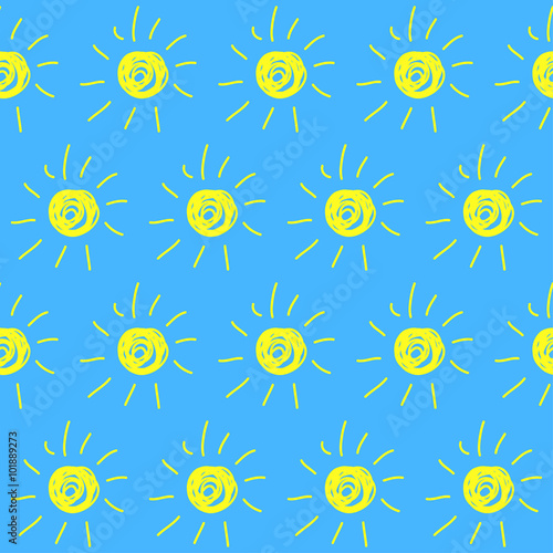 Hand drawn doodle seamless pattern background