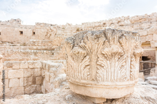 Head of the column in Herodyon National Park, Palestine photo