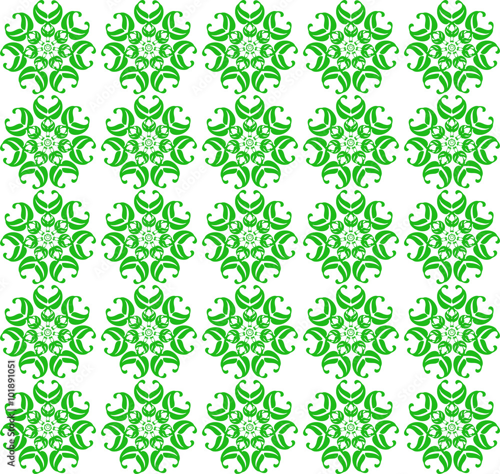 seamless spring pattern. green abstract flowers on white. flowers are separated by the same distance, so that the pattern can be used in seamless backgrounds. seamless spring pattern. green abstract flowers on white. flowers are separated by the same distance, so that the pattern can be used in seamless backgrounds.