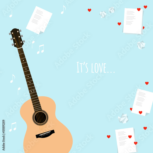 Vector Valentine's day template cards with serenade