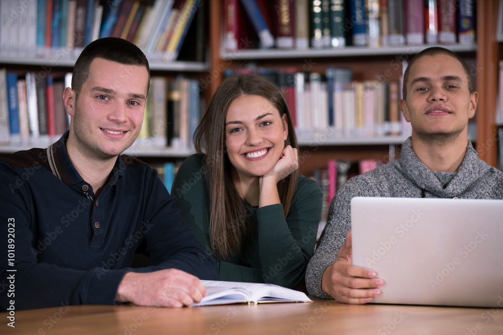 Students in library Students in library