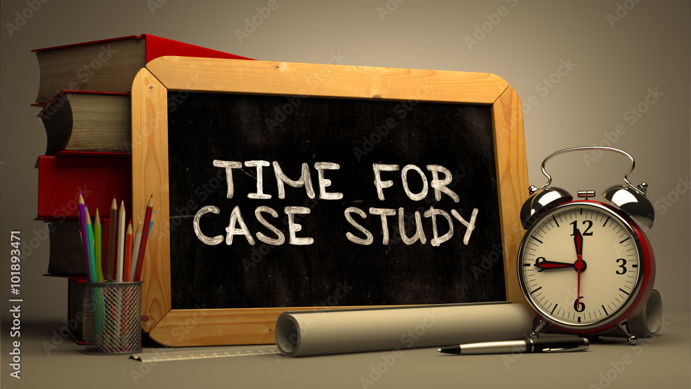 Time for Case Study Handwritten by white Chalk on a Blackboard. Time for Case Study Handwritten by white Chalk on a Blackboard.