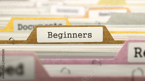 Folder in Catalog Marked as Beginners. photo