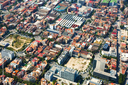 Aerial view of  residential district. Barcelona  Catalonia