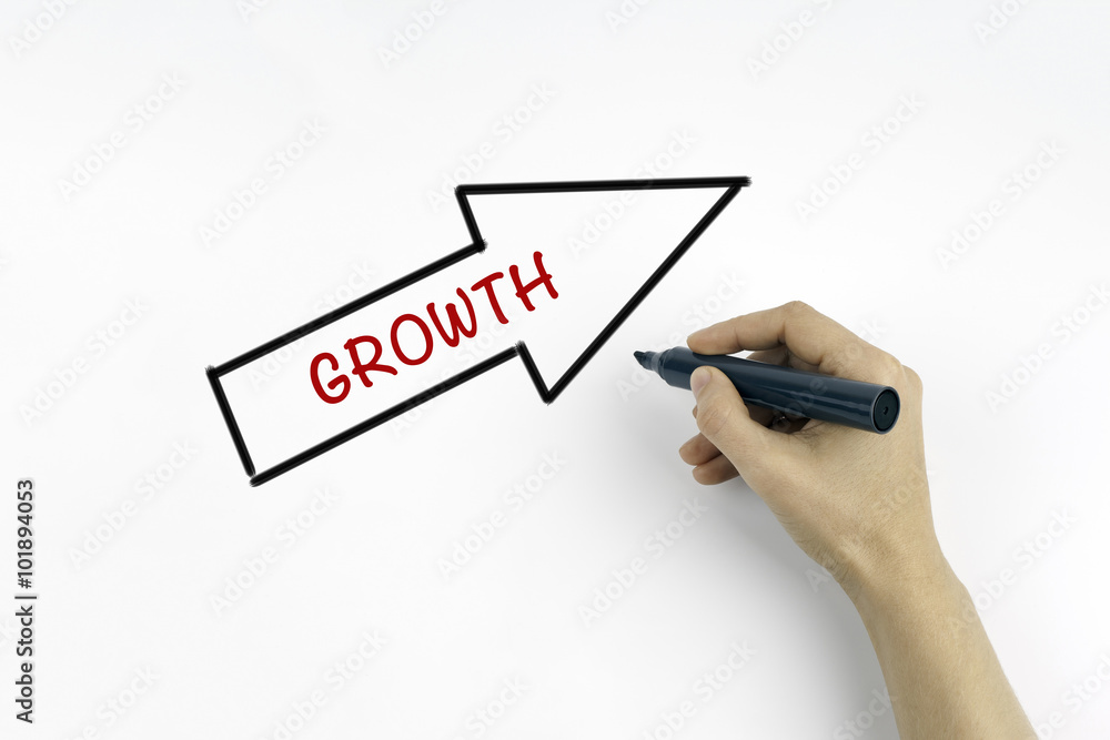 Hand with marker writing - Growth Hand with marker writing - Growth
