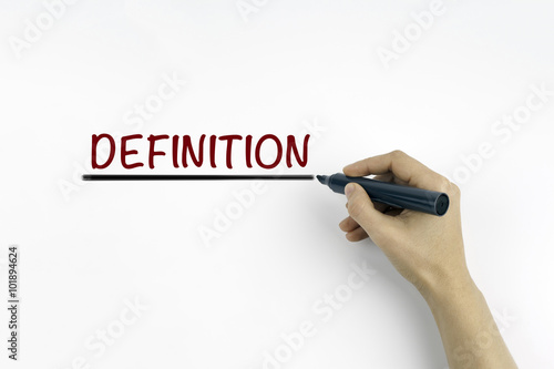 Hand with marker writing: Definition