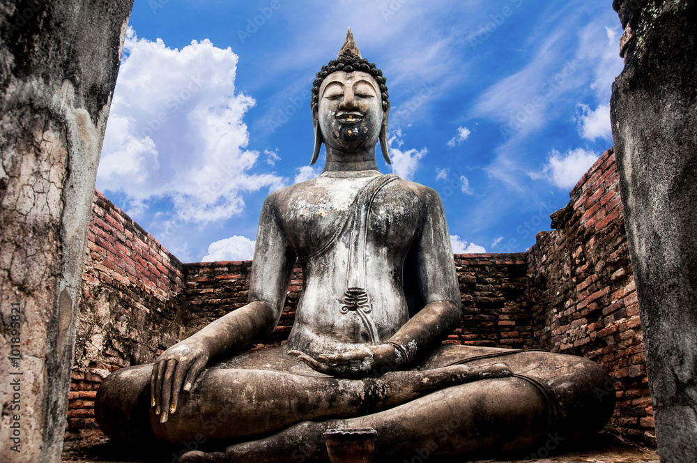Obraz premium Ant view Buddha statue 
