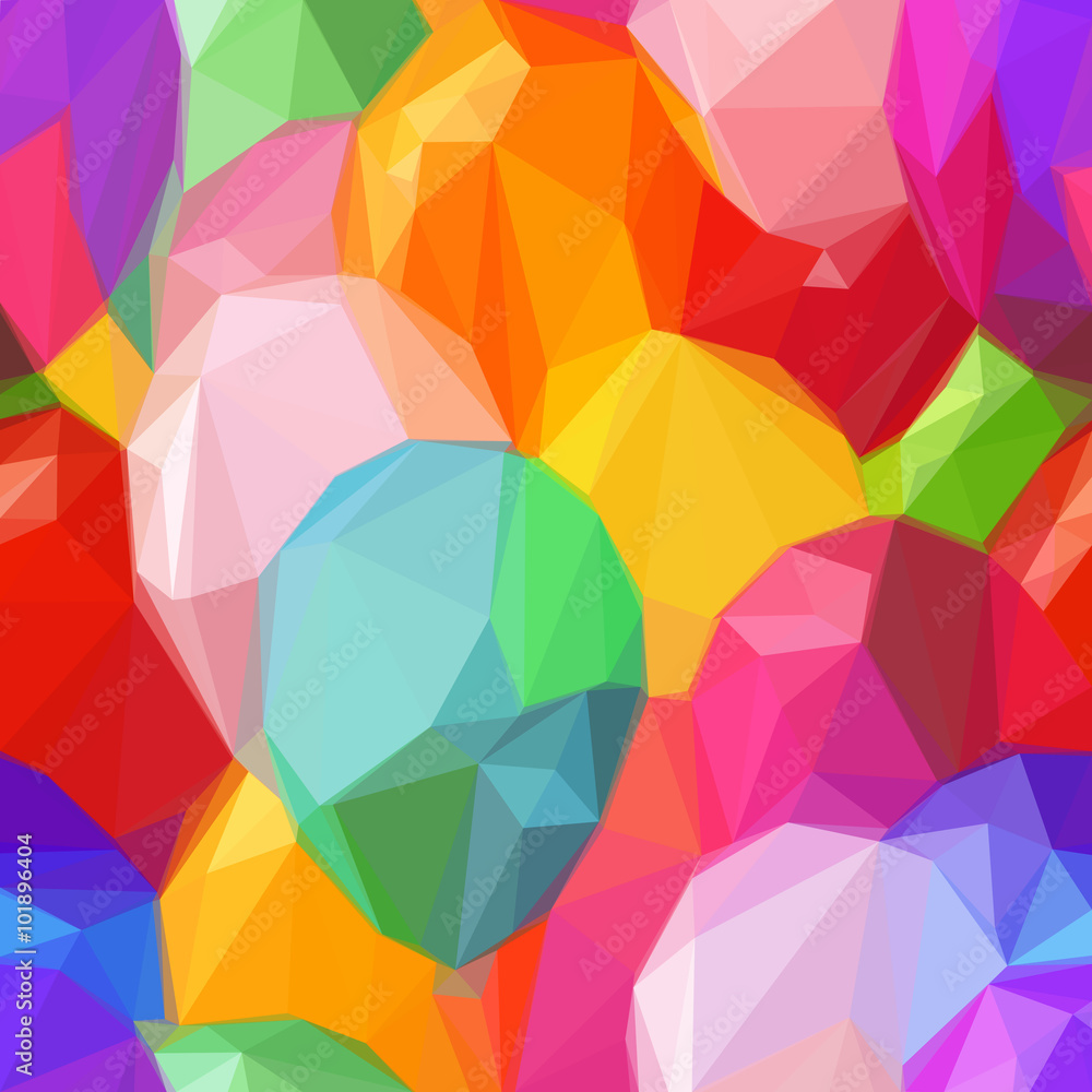 Fototapeta premium Balony Low Poly wzór, kolorowe tło. Wektor