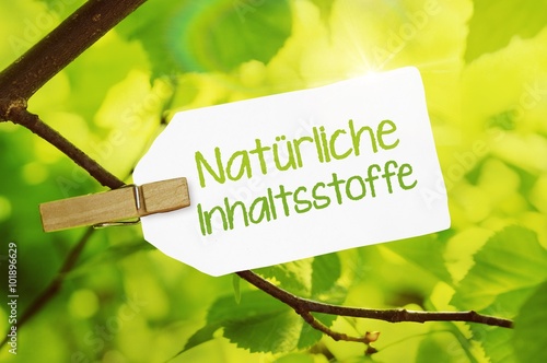 Natürliche Inhaltsstoffe Label © stockpics
