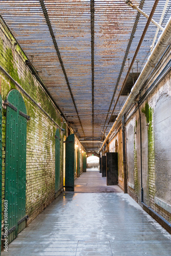 Prison Corridor inside the Alcatraz Penitentiary