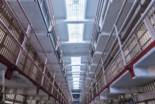 Prison Corridor inside the Alcatraz Penitentiary