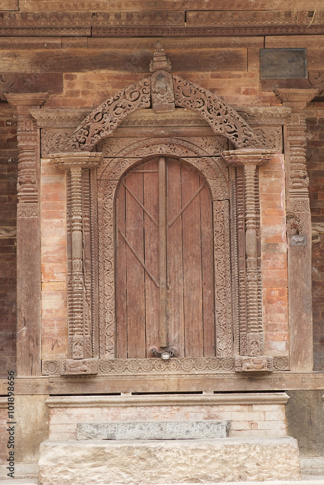 Beautiful old Wooden Door in KATHMANDU, NEPAL