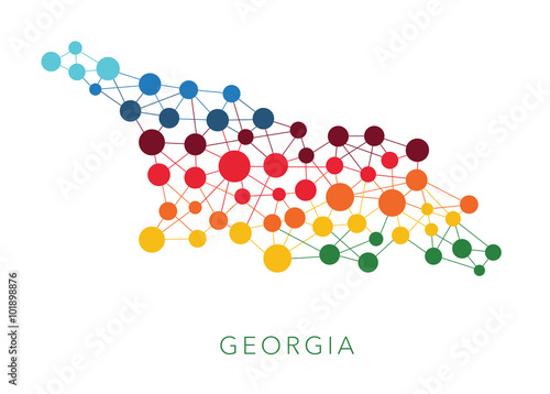 dotted texture Georgia vector background  photo
