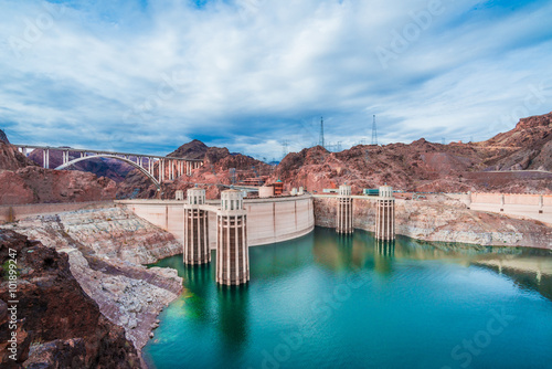 View of the Hoover Dam in Nevada, USA photo