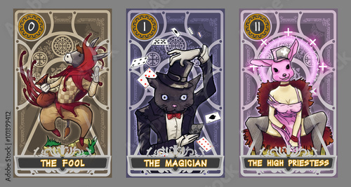 Tarot card illustration set