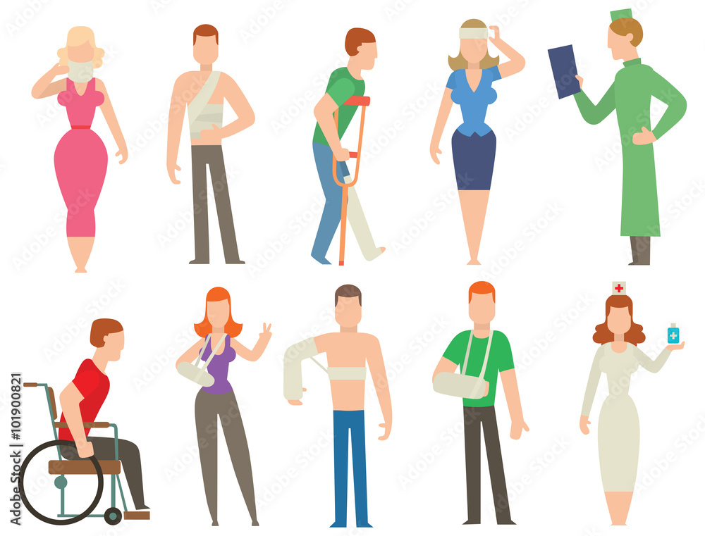 Trauma accident and human body safety vector people silhouette Trauma accident and human body safety vector people silhouette