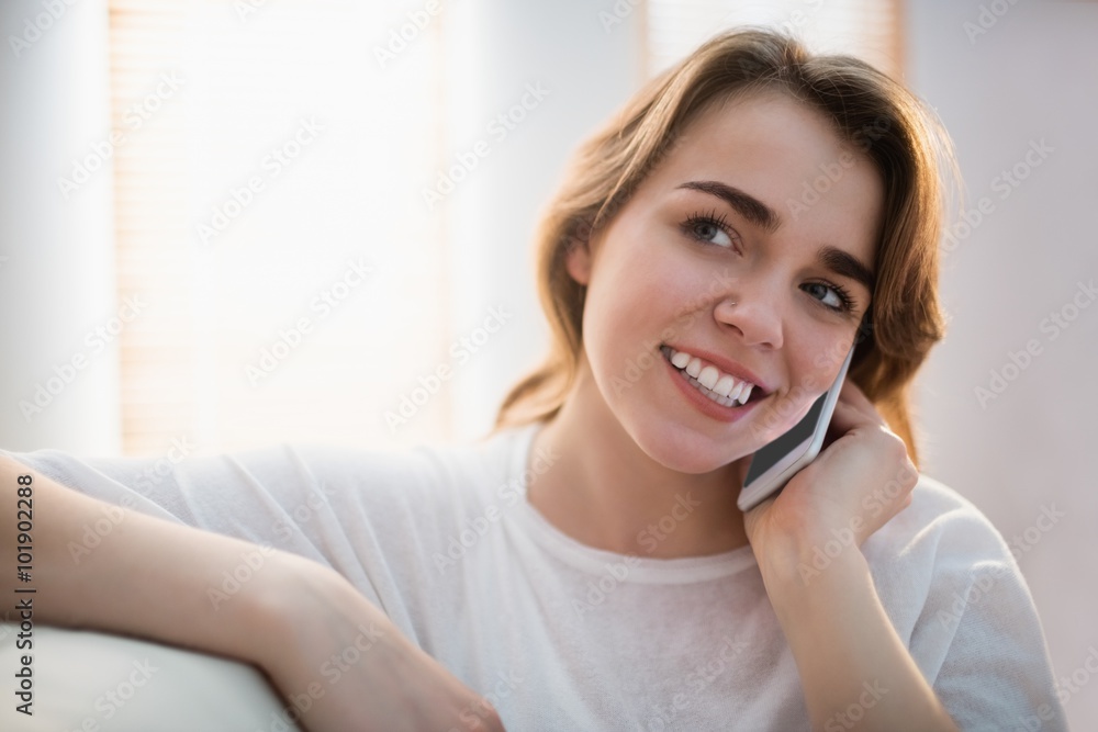 Pretty woman calling on the phone Pretty woman calling on the phone