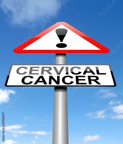 Cervical cancer sign concept.