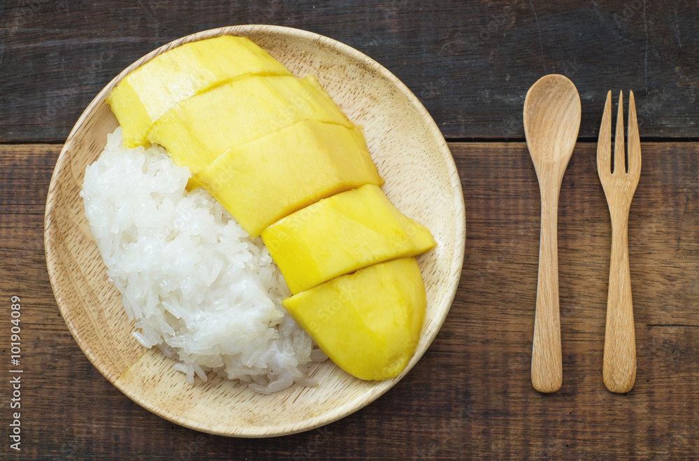 sticky rice and mango sticky rice and mango
