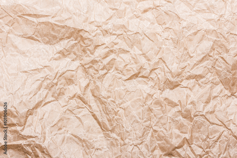 Brown crumpled paper texture. Brown crumpled paper texture.