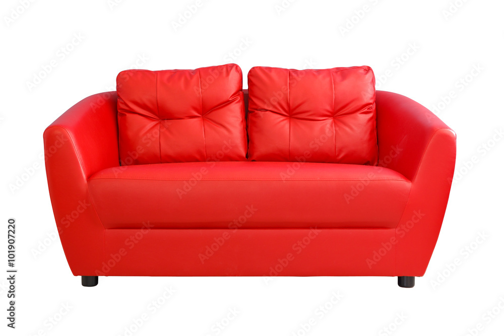 Red sofa funiture isolated on white background Red sofa funiture isolated on white background
