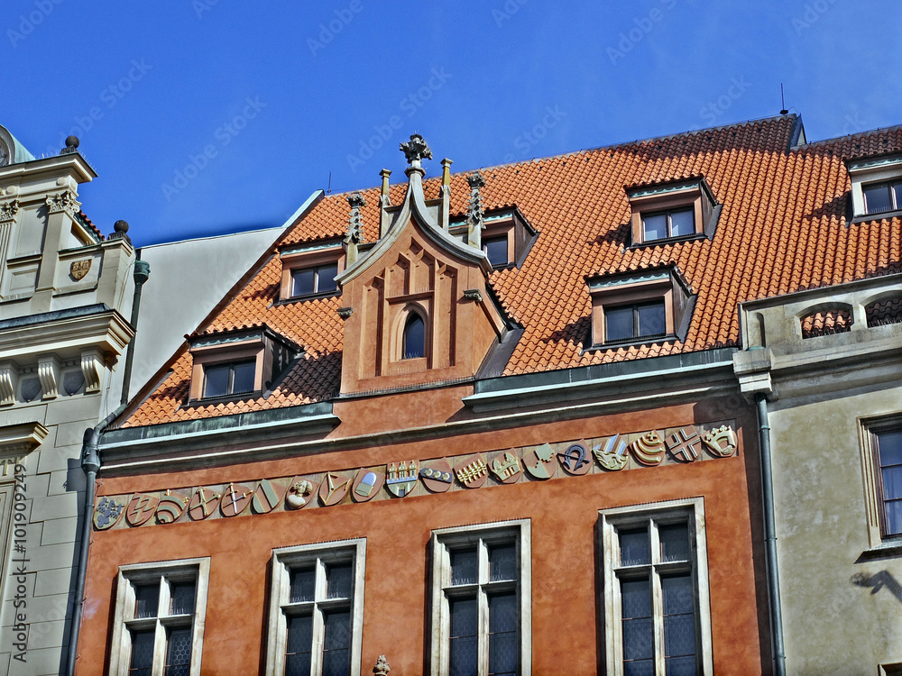 beautiful colourful architectures of Karlovy Vary in Czech Repub