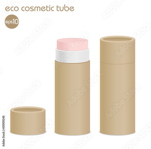 Brown eco cosmetic tube