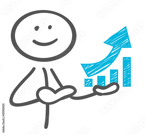 Stickman success blue