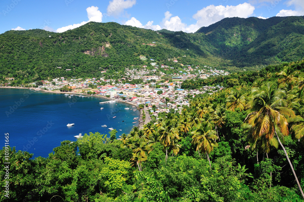 Town of Soufriere and its bay