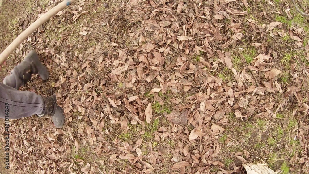 Cleaning of Neighboring Territories From The Dry Leaves in The Early Spring Cleaning of Neighboring Territories From The Dry Leaves in The Early Spring