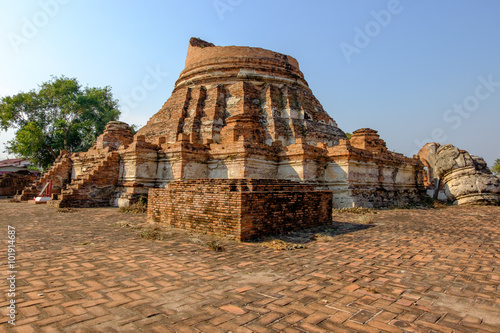 archaeological site at Ayutthaya in thailand,