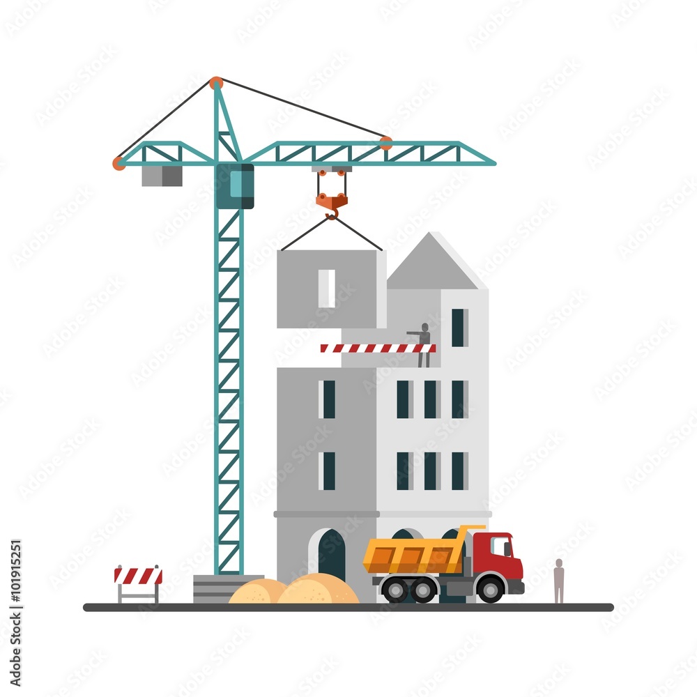 House Under Construction Vector