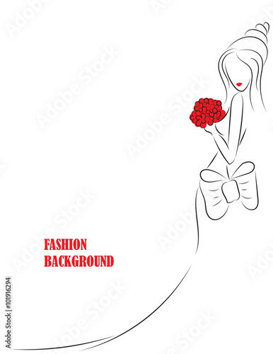 fashion background with girl or woman