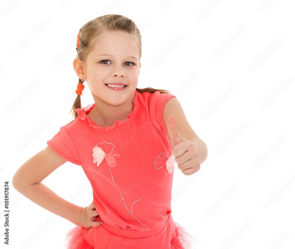 Optimistic little girl Optimistic little girl