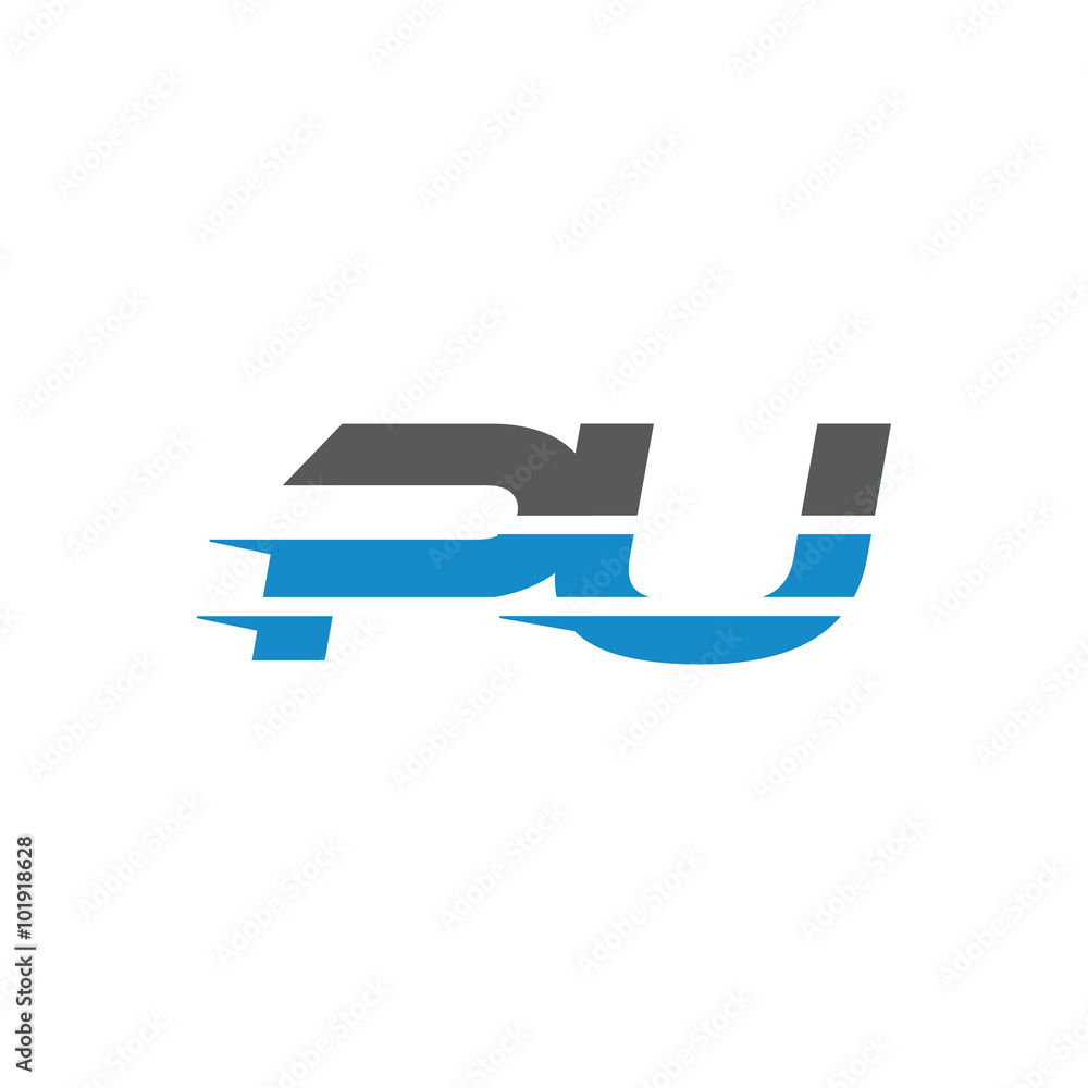 Simple Modern Dynamic Letter Initial Logo pu Simple Modern Dynamic Letter Initial Logo pu