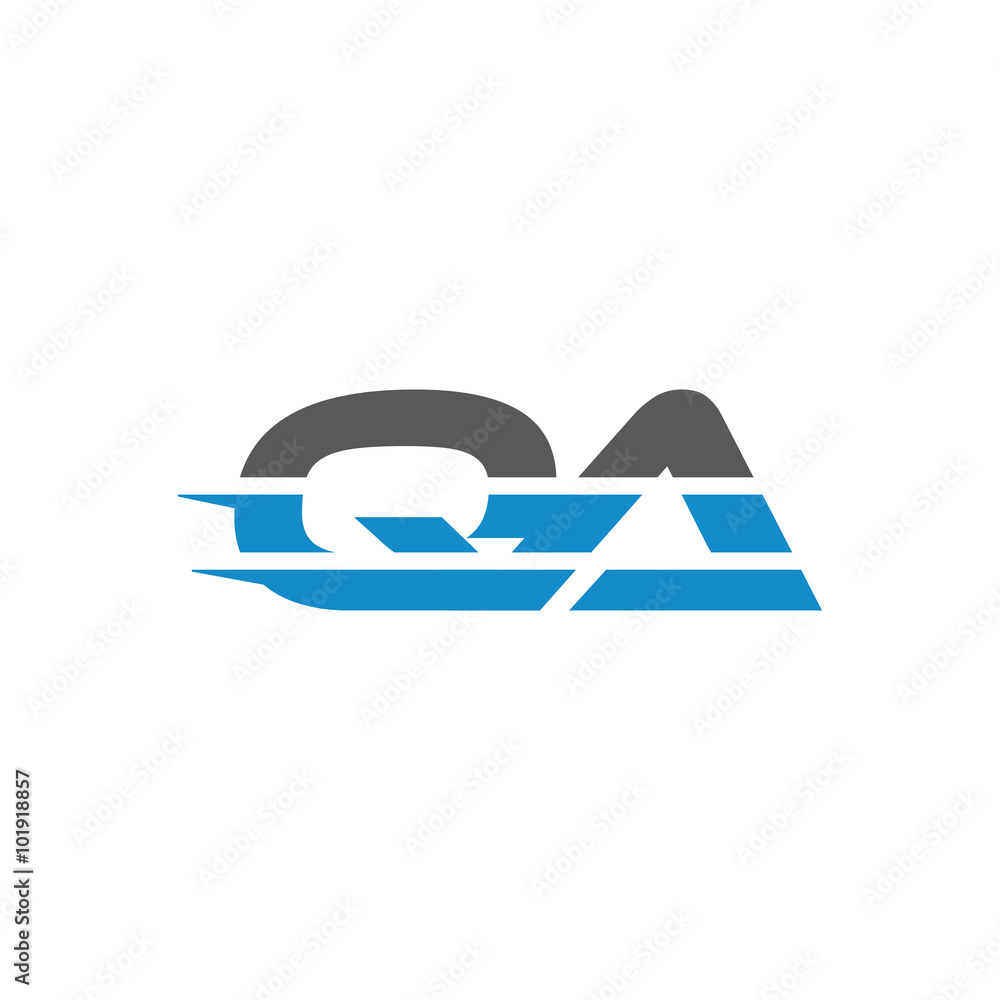 Simple Modern Dynamic Letter Initial Logo qa Simple Modern Dynamic Letter Initial Logo qa