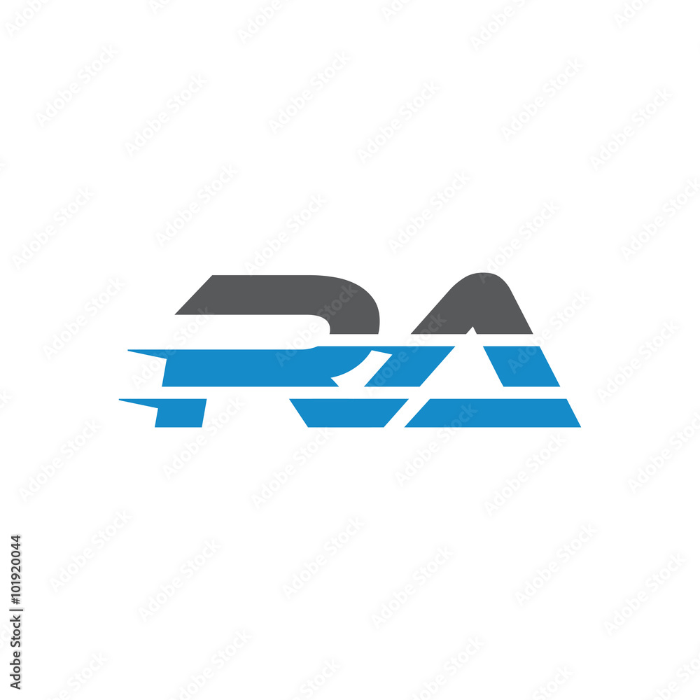 Simple Modern Dynamic Letter Initial Logo ra Simple Modern Dynamic Letter Initial Logo ra