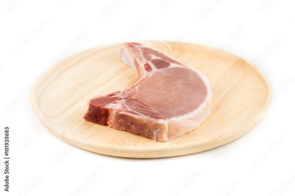 raw pork chop for cooking isolated white background raw pork chop for cooking isolated white background