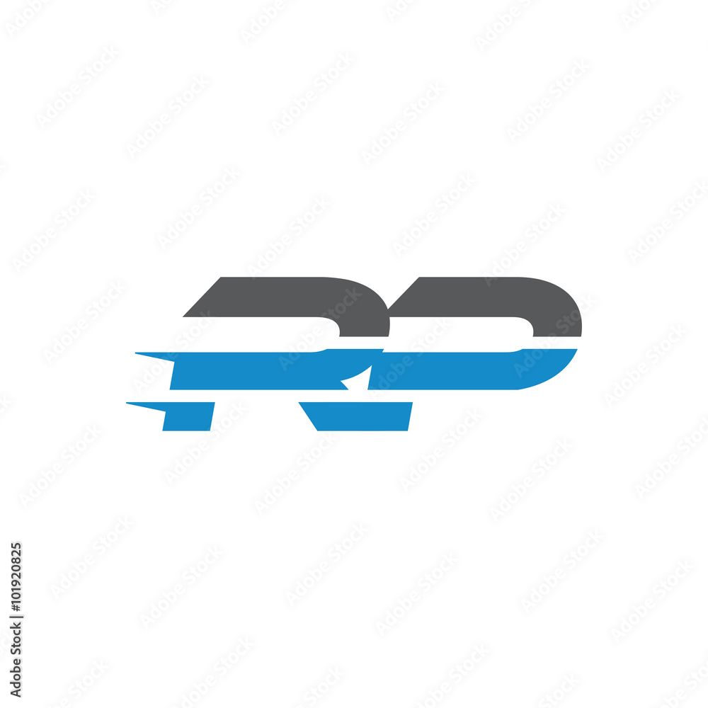 Simple Modern Dynamic Letter Initial Logo rp Simple Modern Dynamic Letter Initial Logo rp