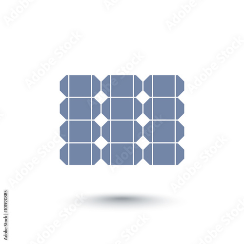 Solar energy icon  sun panel  solar energetics icon  vector illustration