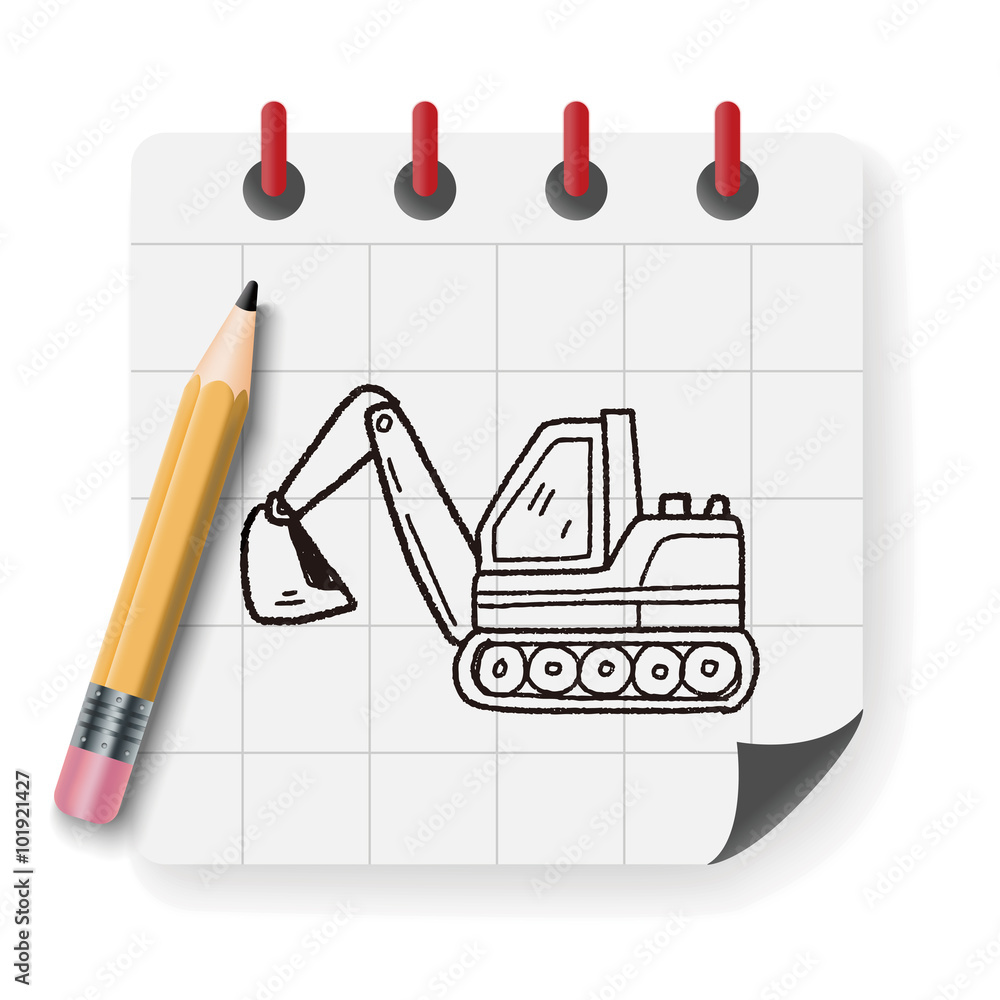 Excavator doodle Excavator doodle